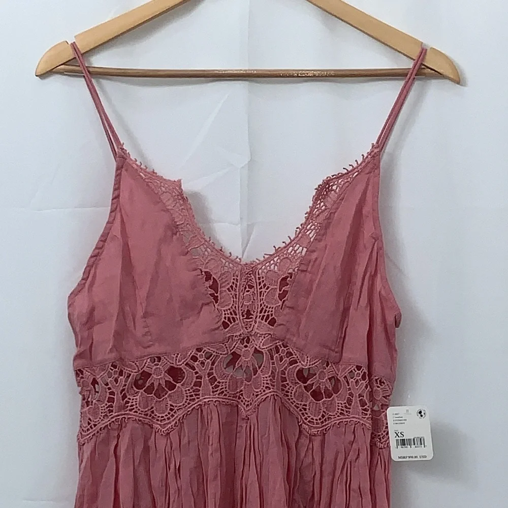 Free People‎ Intimately FP Rosaline Mini Dress Rosy Pink XS NWT F22M01306